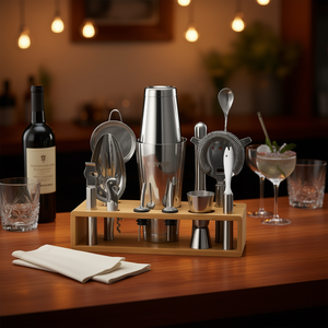 Juego de coctelería Vevor de 13 piezas de acero inoxidable, coctelera de 550 ml, para bar en casa, estilo moderno - Product Image 2