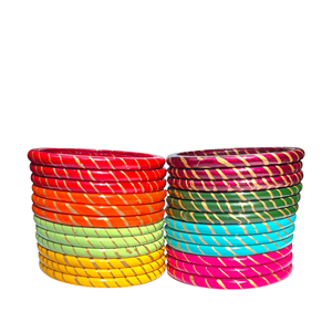 Royal Rang Birangi Handmade Lac Ki Chudiyan Stylish Multicolor Lakh Bangles <b>Inspired</b> by Traditional Indian Jewelry Art - Product Image 3