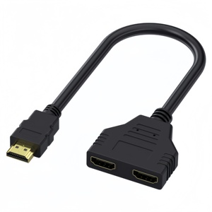 <span class=keywords><strong>HDMI</strong></span> Splitter Adapter kabel, <span class=keywords><strong>HDMI</strong></span> High Definition Kabel für LED, LCD, Fernseher, Unterstützt zwei identische Fernseher gleichzeitig 1080P