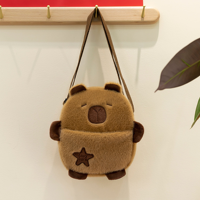 Sac à dos en peluche Capybara personnalisé en gros pour fabricants OEM – Sacs en peluche en coton super doux et mignons de style dessin animé