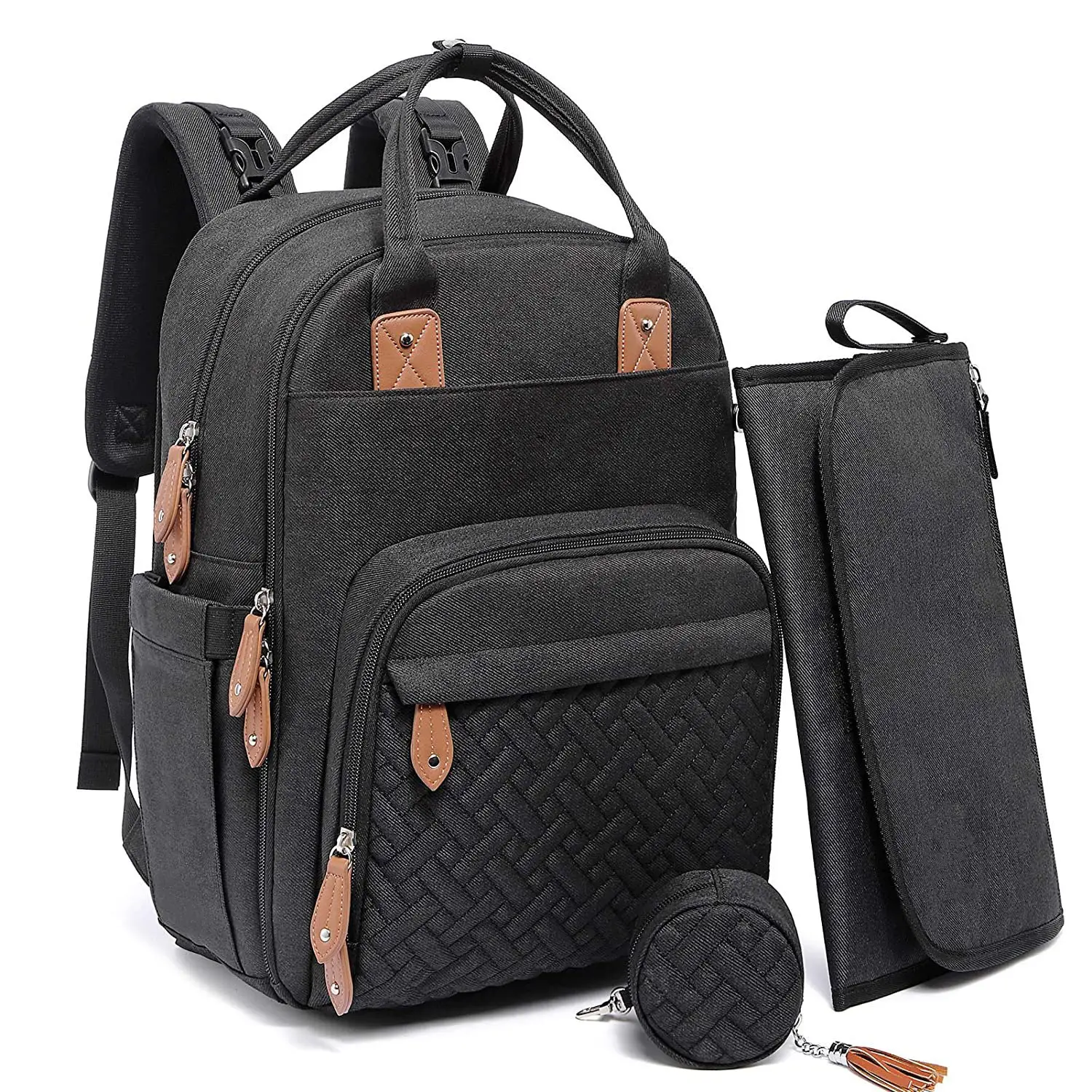 FREE SAMPLE Diaper Bag Backpack with Portable Changing Pad Pacifier Case and Stroller Straps Large Unisex Baby Bags