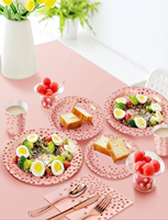 Ensemble de vaisselle jetable de 141 pièces avec assiettes en papier et serviettes pour les fêtes de mariage, les fêtes de Noël, les fêtes d'Halloween, la rentrée scolaire