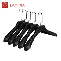 Lavinia Nouveau Porte-vêtements suspendu antidérapant en plastique noir et blanc de haute qualité pour hommes et femmes avec pince à pantalon