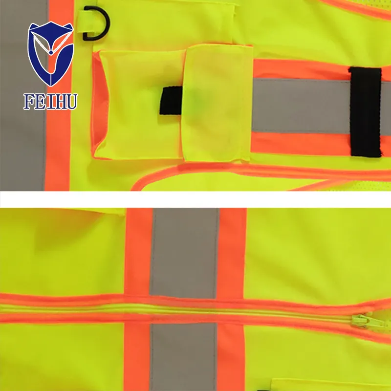 Reflective Vest Safety Vest Jacket Strip Personal Security Construction High Visibility Hi Vis Work Safety Reflective Clothing