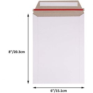 Enveloppe rigide en papier kraft écologique imperméable avec logo personnalisé imprimé pour bougies, autocollants et cartes – Ne pas plier - Product Image 2
