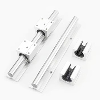 Rail de guidage linéaire SBR16 pour système de glissière CNC, blocs SBR16UU SBR16LUU
