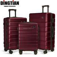 Valise rigide de haute qualité 100% PC avec serrure TSA, résistante aux chocs, légère, bagages de voyage, ensemble de 3 pièces, 20, 24, 28 pouces, OEM