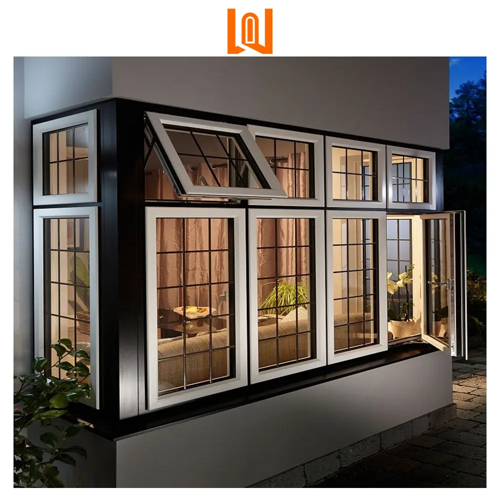 WANJIA aluminum frame glass CE certificates casement window aluminium windows