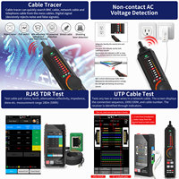 Rsrteng LT-600S Probador de Cables con Pantalla Táctil IPS de 4 Pulgadas, Probador de Redes Hi-POE/POE++ con Alcance de 200m, 3% de Precisión, Rastreador de Cables OPM/VFL/NCV