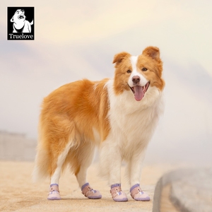 Truelove Wholesale Soft Reflective <strong>PU</strong> Leather Anti-slip <strong>Fashion</strong> Dog <strong>Shoes</strong> Warm Adjustable Breathable Mesh <strong>Pet</strong> Boots for Big Dog - Product Image 1