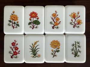 Custom Portable Acrylic Engraved Mahjong Tiles Set with <b>Folding</b> <b>Legs</b> Journey West Pattern Modern Luxury <b>Table</b> Game Pieces - Product Image 4