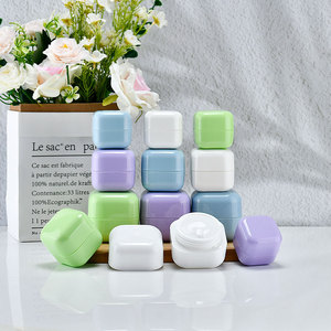 Empty Square Plastic Travel <strong>Containers</strong> 5g-100g Hair Cream Lotion <strong>Sample</strong> Holders Cosmetic Jars with PP Base Inner Liner Included - Product Image 1