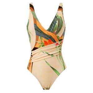 Costume da Bagno Intero Personalizzato da Donna con Stampa Floreale, Controllo Pancia, Reggiseno Push-up, Taglio Alto, Stile da Spiaggia - Product Image 3