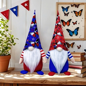 Decorazioni per il Giorno dell'Indipendenza di <span class=keywords><strong>Capodanno</strong></span>: bambole gnomi per le festività americane, bambole senza volto e peluche di Rudolf - Product Image 5