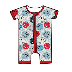 Pijamas de Bambú Personalizados Listos para Enviar, Pijamas Cortos con Cierre para Bebés, Estampado de Personajes, Caja Misteriosa - Product Image 6