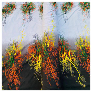 Nigéria conception qualité Vintage crêpe matériaux 120GSM Super doux imprimé Polyester Spandex tissu pour robes - Product Image 5