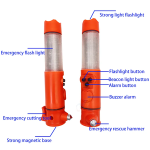 Chaud 6-en-1 <span class=keywords><strong>voiture</strong></span> sécurité d'urgence marteau LED lampe de poche outil à main <span class=keywords><strong>coupe</strong></span>-ceinture feux de circulation outil - Product Image 3
