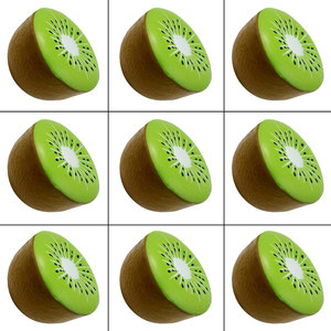 Custom logo Printing Pu Foam Squeeze Kiwi Fruit Shape Antistress Ball Promotional Antistress Toy Gift for Kids - Product Image 1
