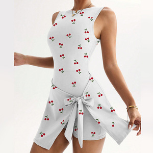 Combinaison de badminton et de <span class=keywords><strong>tennis</strong></span> à séchage rapide - Shorts de yoga sculptants sans manches, vêtements de fitness anti-frottement, vêtements de sport amincissants - Product Image 1