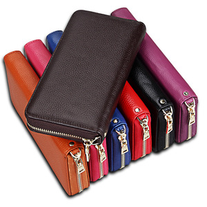 Cartera Larga para Mujer, de Cuero Vacuno Genuino, con Protección RFID Antirrobo, Bolso de Mano Multifuncional - Product Image 4