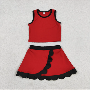 Conjunto de Ropa Deportiva para Bebés Niñas, Chaleco sin Mangas con Diseño de Conchas y Falda Corta para Yoga - Product Image 4