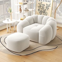 Canapé sectionnel moderne personnalisable à une place, design unique en tissu pour chambre d'hôtel ou salon d'appartement