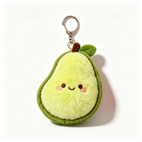 Porte-clés en peluche de fruits personnalisés en gros, pendentifs en peluche de dessins animés pour sacs, porte-clés en peluche de fruits doux rembourrés de coton PP