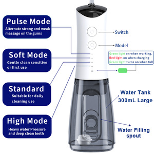 2025 nuevo portátil 300ML negro <span class=keywords><strong>Dental</strong></span> agua hilo <span class=keywords><strong>dental</strong></span> eléctrico inalámbrico para <span class=keywords><strong>irrigador</strong></span> Oral Pick limpiador de dientes <span class=keywords><strong>mejor</strong></span> limpieza de dientes - Product Image 2