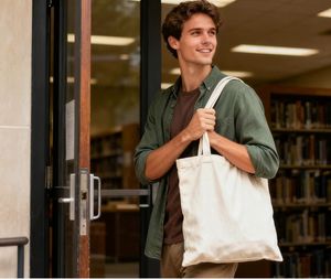 New Product High Quality Shopping Bag Cotton <b>Canvas</b> Shoulder Tote Custom Reusable Shopper Bag Cotton - Product Image 1