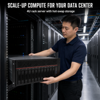 Serveur en rack Lenovo ThinkSystem SR860 V3 4U, processeur Intel Xeon Scalable de 4e génération, 64 DIMM DDR5, 16 To de mémoire maximale, 48 baies, haute performance