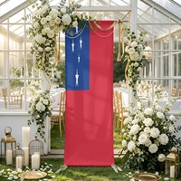 Toile de fond pliable en polyester personnalisée avec drapeau de Samoa, disponible en plusieurs tailles, idéale pour les réunions de famille, les fêtes à domicile et les séances photo en studio
