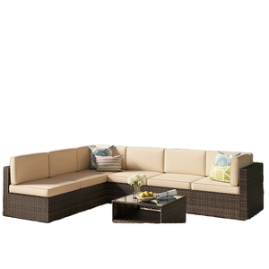 PE <b>Rattan</b> Modern Luxury Hotel <b>Outdoor</b> Aluminium Durable Comfortable Weather Resistant <b>Sofa</b> Garden Furniture Patio Sectional <b>Sofa</b> - Product Image 1
