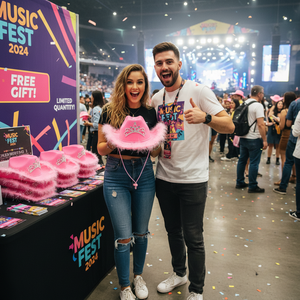 Sombrero de Vaquero para <span class=keywords><strong>Mujer</strong></span>, Estilo Popular, Color Rosa, para Navidad, Invierno, Graduación, Escuela, Acción de Gracias, Empacado en Bolsa - Product Image 6