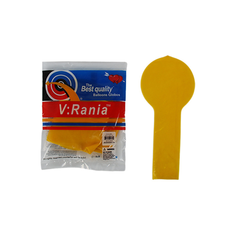 Palloncino piatto in cristallo giallo.