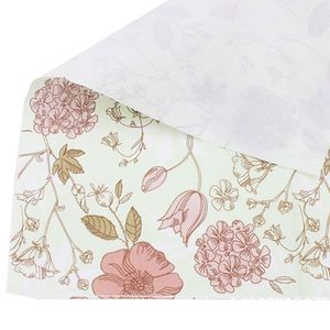 Serviettes en papier jetables 13x13 (6,5x6,5 po pliées) 2 plis motif floral vintage fabriquées au Cambodge pour fêtes et cocktails - Product Image 1