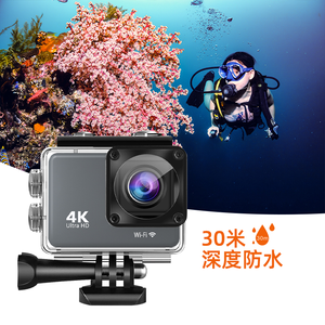 กล้องแอคชั่น <span class=keywords><strong>4K</strong></span> 60fps มุมกว้าง 170 องศา กันน้ำลึก 30 เมตร กล้องกีฬาขนาดเล็ก จอแสดงผล 2.0 นิ้ว สำหรับปั่นจักรยาน หมวกกันน็อค ดำน้ำ - Product Image 6