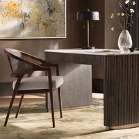 Lumière de luxe moderne Simple café décontracté maison Restaurant dossier chaise en bois hôtels Table Bar cuisine Banquet salle à manger chaise