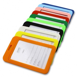 Porte-cartes d'identité en plastique PP transparent double face personnalisé - Product Image 1