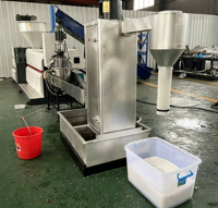 Mesin Daur Ulang Granulator PE Pemotong Cincin Air Panas Sekrup Tunggal dengan Filter Hidrolik SJ-140S