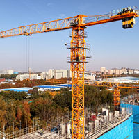 Grue à tour autoportante à plateforme plate DAHAN QTZ100 6013 de 6 à 8 tonnes, portée de 60 m, hauteur maximale de 200 m, composants essentiels du moteur PLC de haute performance