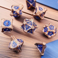 Jeu de dés multi-faces en alliage de zinc pour TRPG, D&D, Cthulhu, COC et jeux de société - Dés à angle droit D6/D20