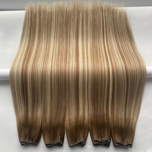 Extensiones de Cabello Remy 100% <span class=keywords><strong>Humano</strong></span> Premium, Profesionales de Salón, Alineadas con la Cutícula y Sin Enredos, Trama Balayage de Hilo Único - Product Image 5