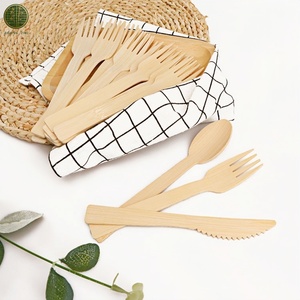 Mini ensemble <span class=keywords><strong>de</strong></span> <span class=keywords><strong>couverts</strong></span> en bambou compact, cuillère, fourchette, couteau, jetables, format voyage, compostables, écologiques, portables, pour boîte à lunch, kit repas - Product Image 3