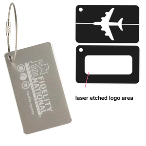 Hot Koop Custom Logo Metal Travel Id Bagagelabel Vliegtuig Aluminium Metalen Bagagelabel