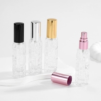 Atomiseur de parfum de voyage 10 ml, flacon pulvérisateur en verre transparent rechargeable avec rayures, mini flacon d'échantillon de parfum