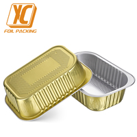 XC Y51 500ml Contenant alimentaire jetable en aluminium avec couvercle en PET, scellable par feuille, pour restauration rapide, qualité alimentaire