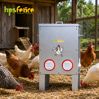 Mangeoire automatique pour poulets en aluminium portable d'extérieur 25L, étanche, facile à nettoyer, 3 ports d'alimentation
