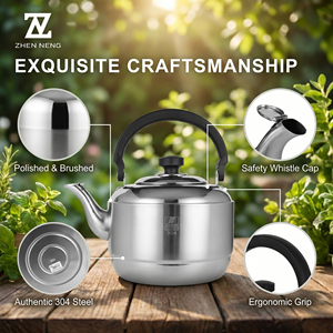 Zhenneng Hot Sale Stainless Steel Whistling <strong>Kettle</strong> Non-electric Tea Pot Boiling Water <strong>Kettle</strong> 5L Large Capacity - Product Image 1