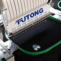 FT-CT1202HSS Informatisé multifonction deux double 2 tête cap plat T-shirt machine de Broderie De sequin pour boutique de design