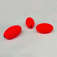 Flotteurs de pêche ovales en mousse EPS de 2,5 pouces de couleur rouge avec insert métallique, flotteurs de pêche en mer